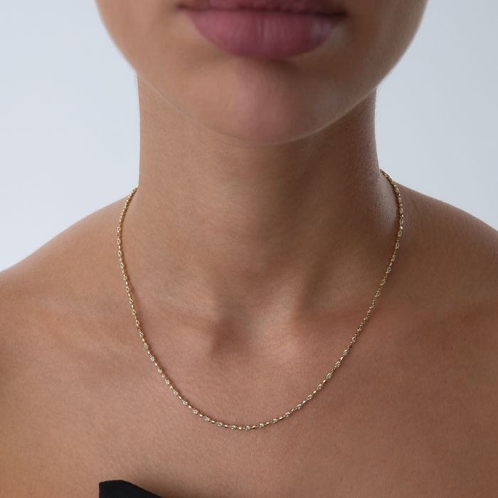 Simli Pırıltı Zincir Kolye - Zincir İş