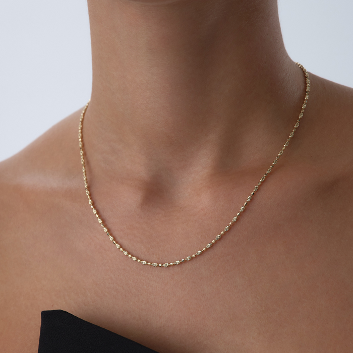 Simli Pırıltı Zincir Kolye - Zincir İş (1)