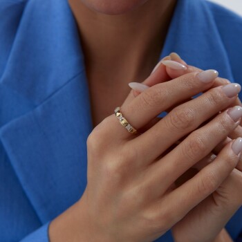 Single Chocolate Stone Yüzük - 2