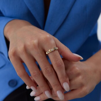 Single Chocolate Stone Yüzük - 3