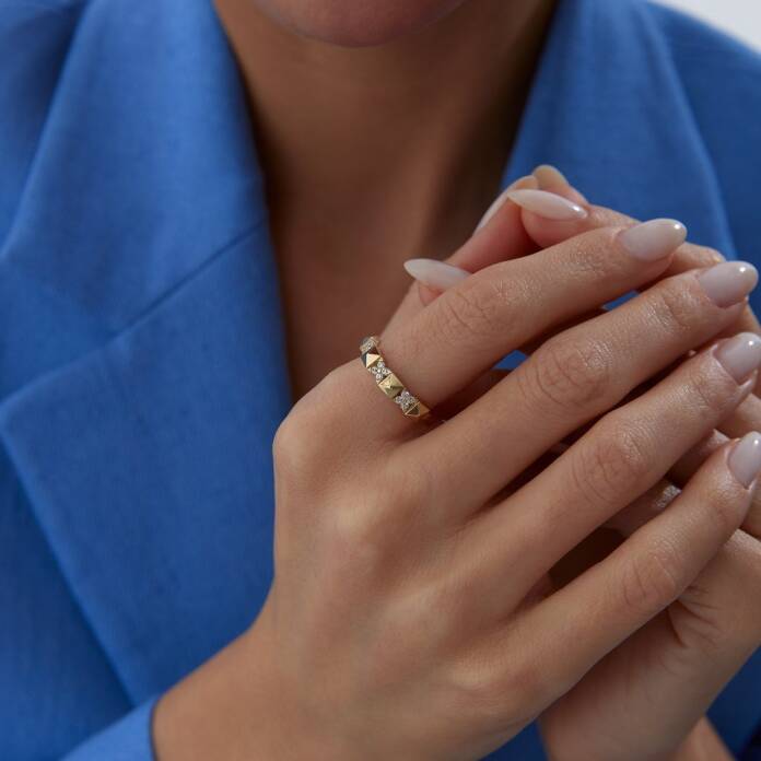 Single Chocolate Stone Yüzük - 2