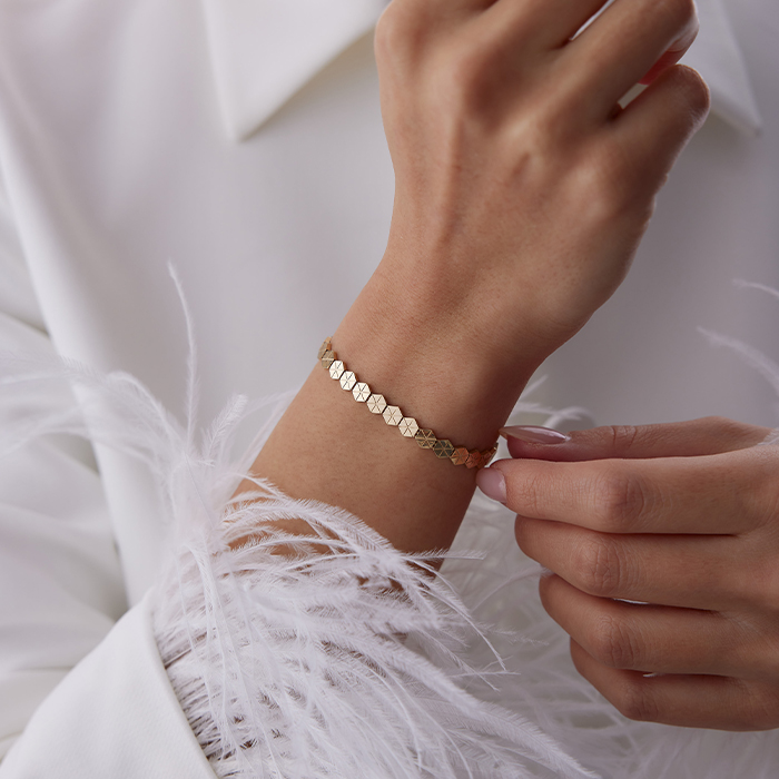 Sıra Altıgen Bileklik - Özer (1)