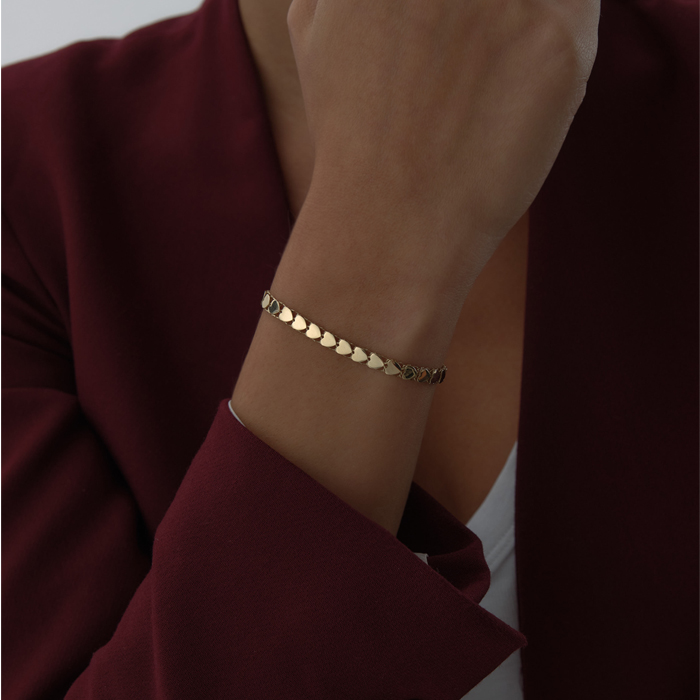 Sıra Kalp Bileklik - MİST (1)