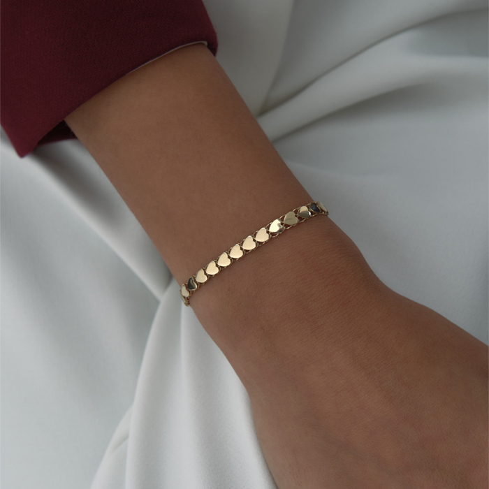 Sıra Kalp Bileklik - MİST