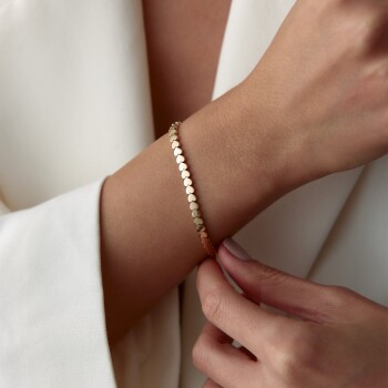 Sıra Mini Kalp Kutu Kilit Bileklik - Alen