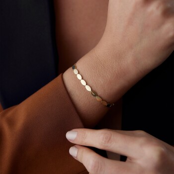 Sıra Oval Pul Bileklik - Dilmener