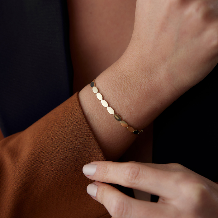 Sıra Oval Pul Bileklik - Dilmener