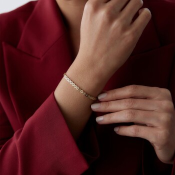 Sıra Taşlı Altıgen Bileklik - Dilmener (1)