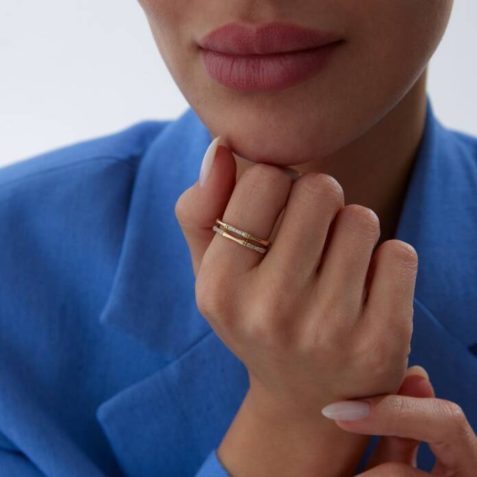 Sıra Taşlı Bone Yüzük - 1