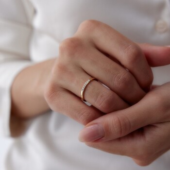 Sıra Taşlı Kadın Alyans - Tülay Alyans