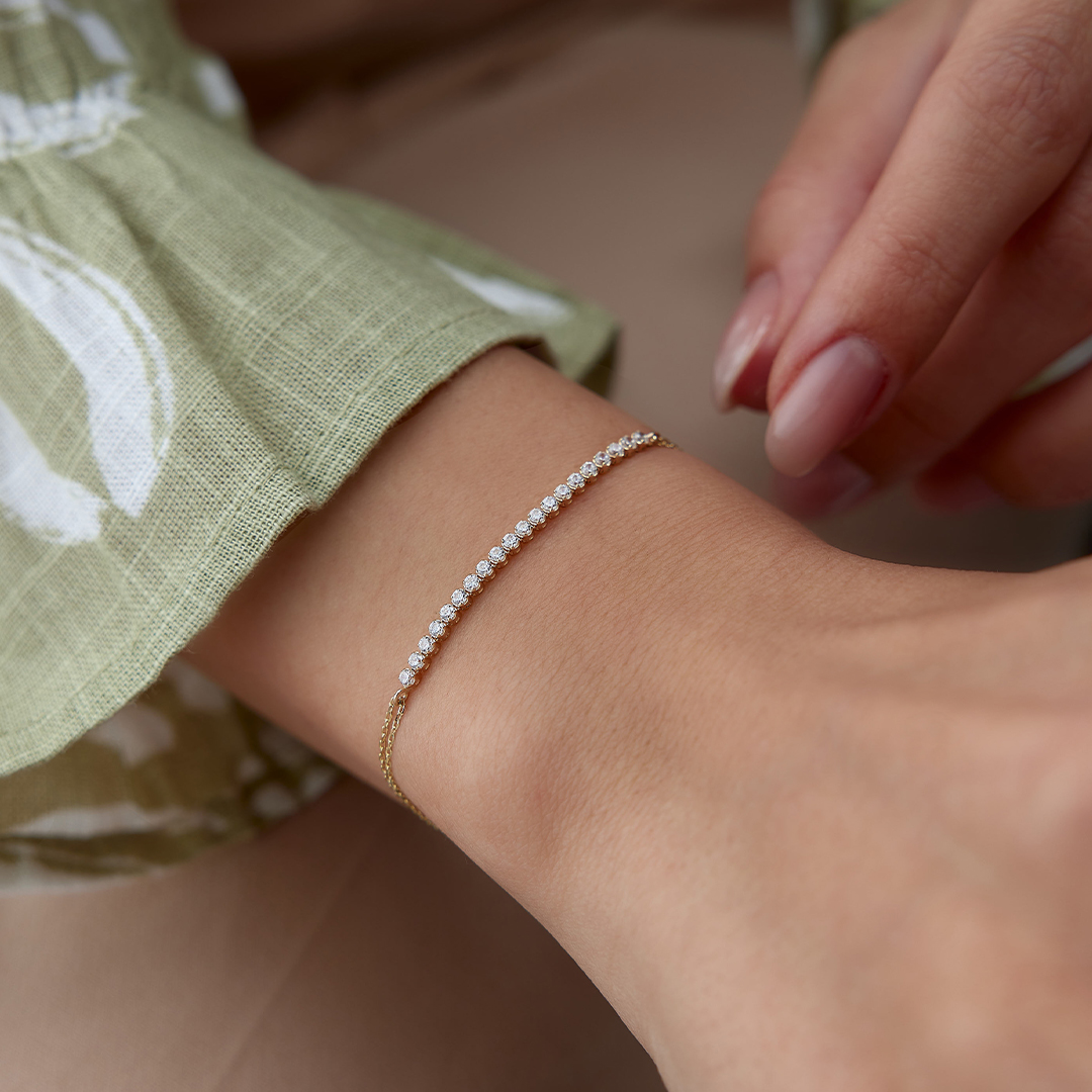 Sıra Taşlı Minimal Bileklik - 3