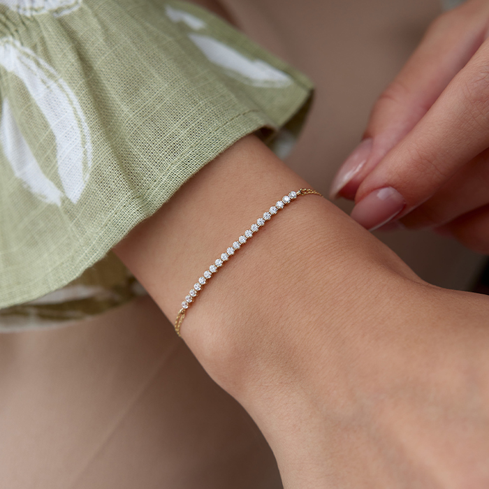 Sıra Taşlı Minimal Bileklik - Rayna