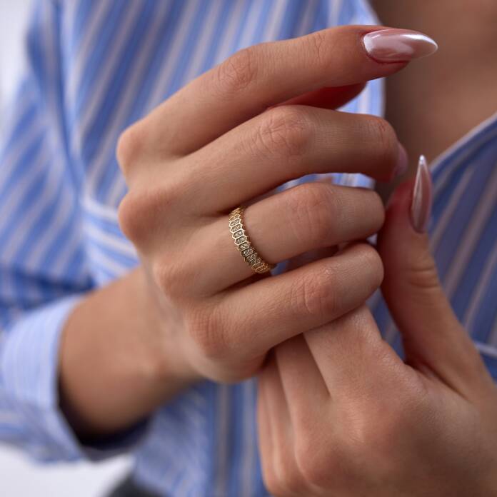 Sıra Taşlı Petek Yüzük - 2