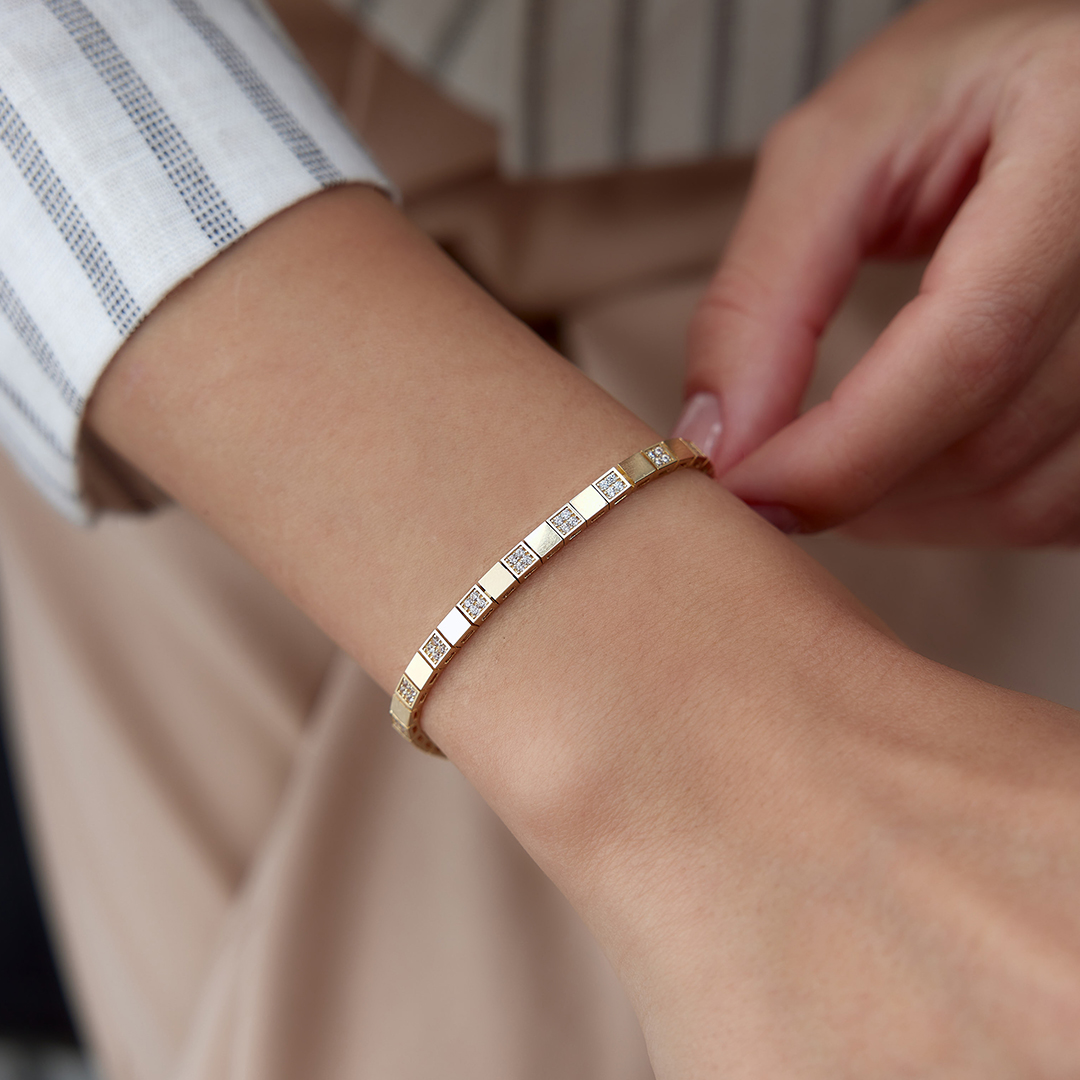 Sıra Taşlı Square Bileklik - 1