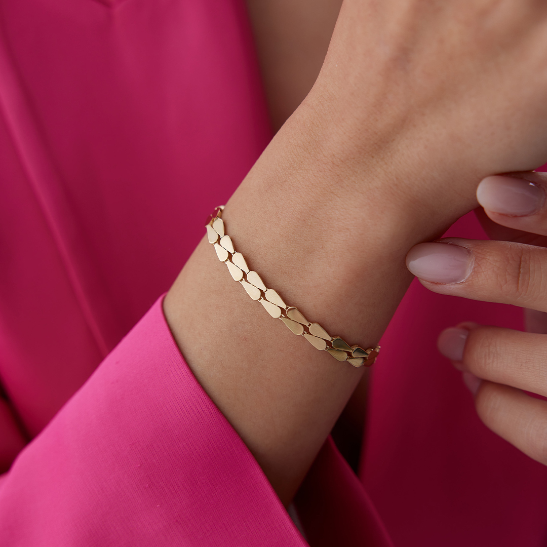 Sıra Ters Düz Damla Bileklik - 1