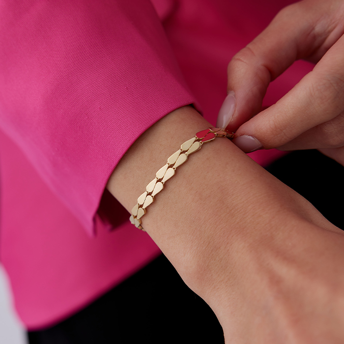 Sıra Ters Düz Damla Bileklik - Özer (1)