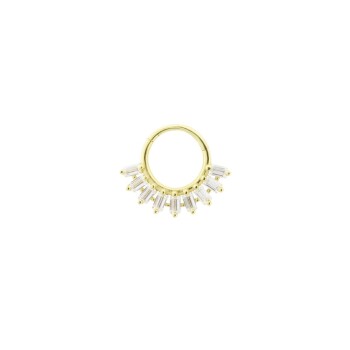 Sıralı Baget Taşlı Helix Piercing - Dianora