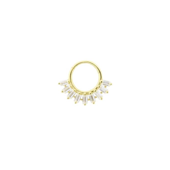 Sıralı Baget Taşlı Helix Piercing - 1