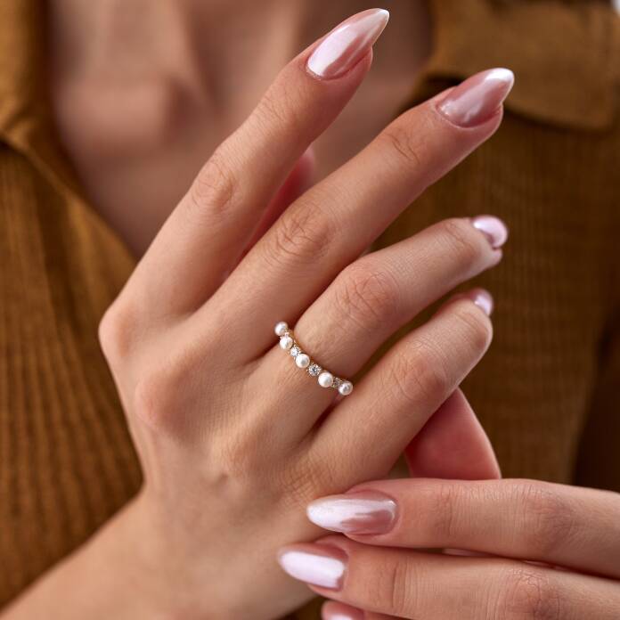 Sıralı İnci Taşlı Yüzük - 1