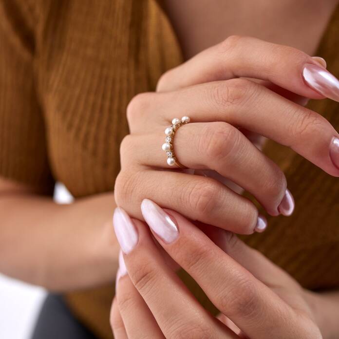 Sıralı İnci Taşlı Yüzük - 2