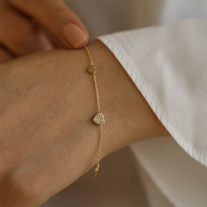 Sıralı Kalp Bileklik - 1