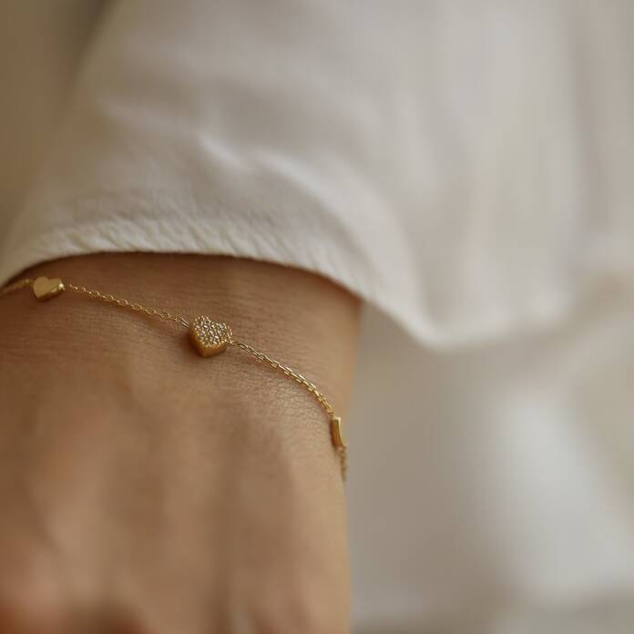 Sıralı Kalp Bileklik - 3