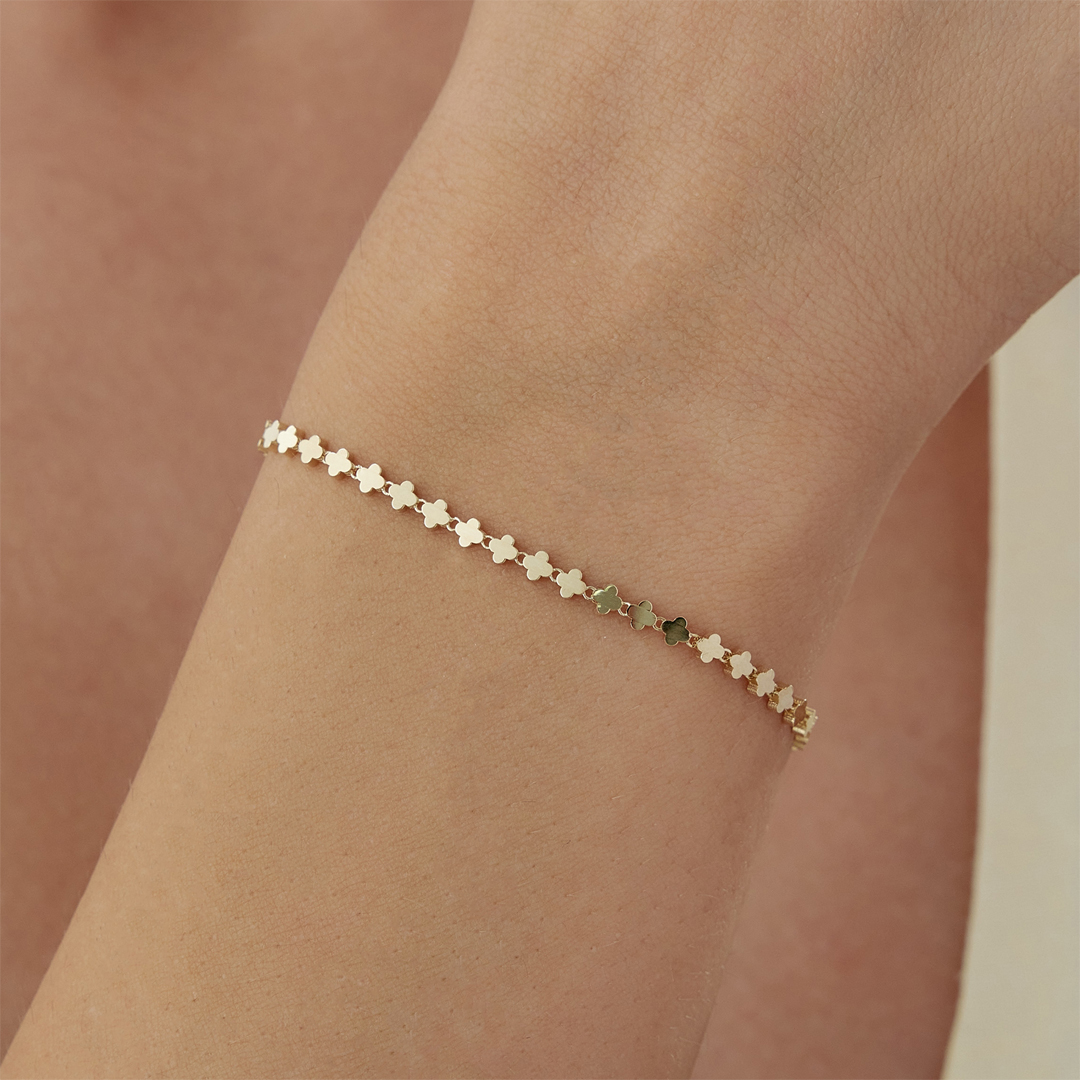 Sıralı Mini Yonca Bileklik - 1