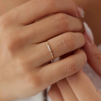 Sıralı Motifli Yüzük - Mazal