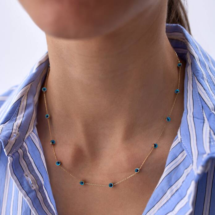 Sıralı Nazar Göz Kolye - 1