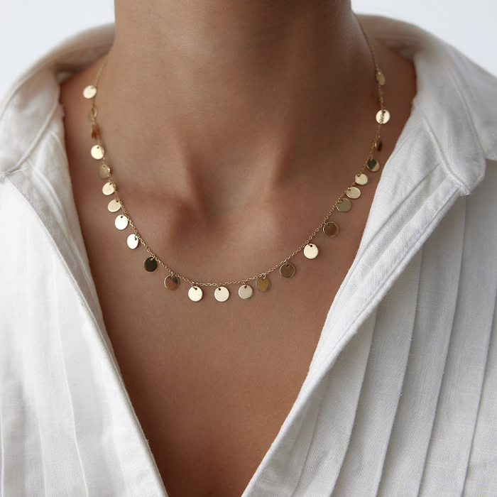 Sıralı Pul Forse Kolye - Melike