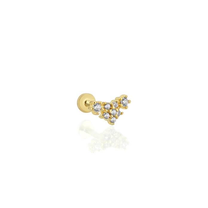 Sıralı Taşlı Tragus Piercing - 1