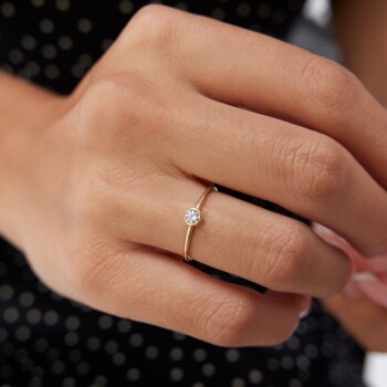 Sıvama Tektaş Yüzük - Rayna