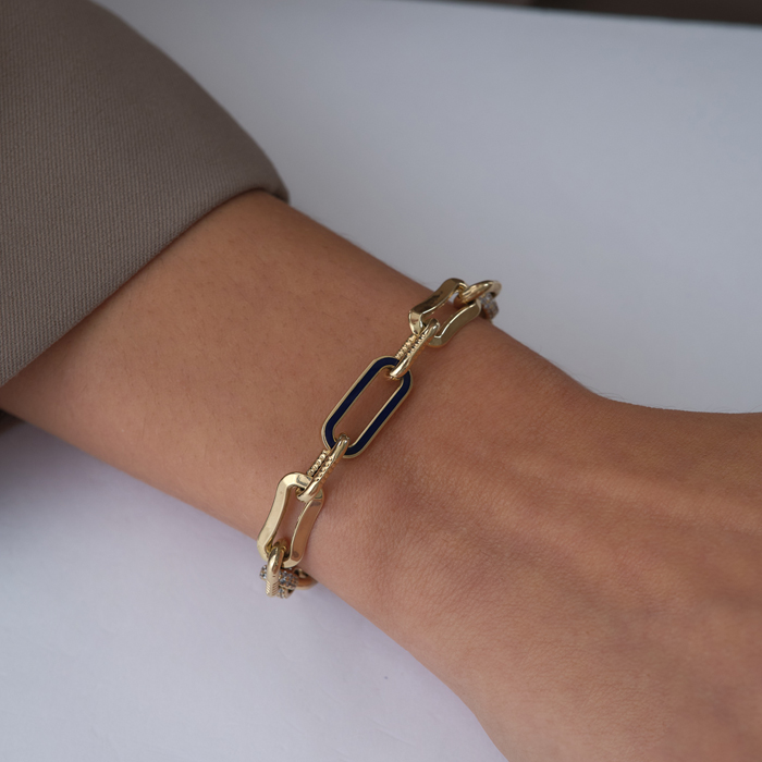 Siyah Mineli Ataç Bileklik - Koçak