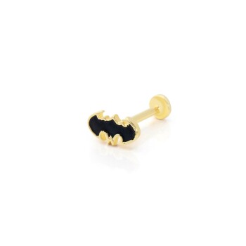 Siyah Mineli Batman Tragus Piercing - Alen