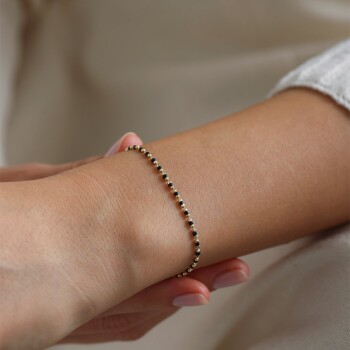 Siyah Mineli Golf Bileklik - 3