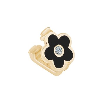 Siyah Mineli Taşlı Çiçek Charm - Ema (1)