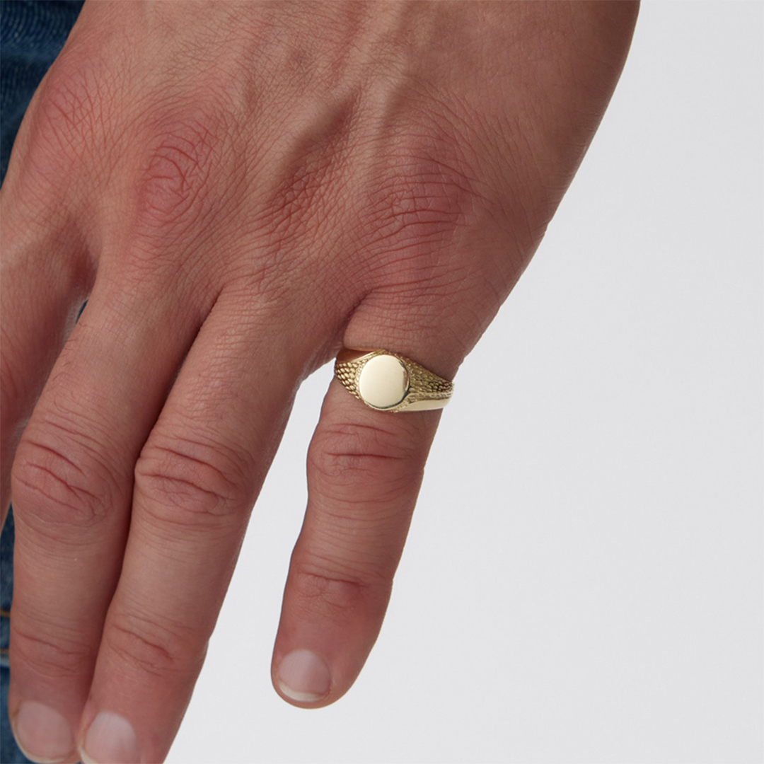 Skin Yuvarlak Plaka Yüzük - 1