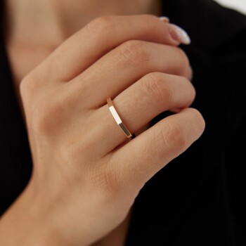 Slim Faset Yüzük - Mazal