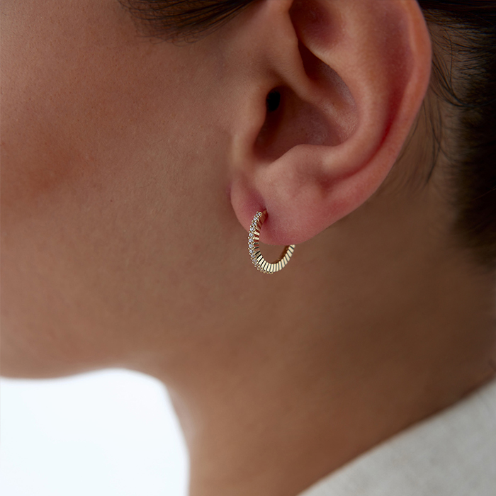 Slim Meis Yarımtur Küpe - Arax