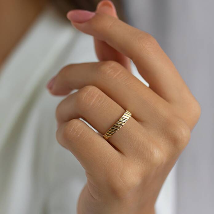 Slim Ruffles Yüzük - 1