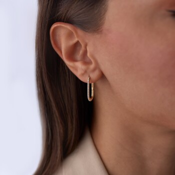 Slim Su Yolu Ataç Küpe - Tuana