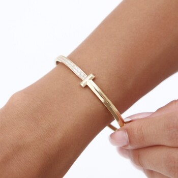 Slim Su Yolu Taşlı T Kelepçe - Özer