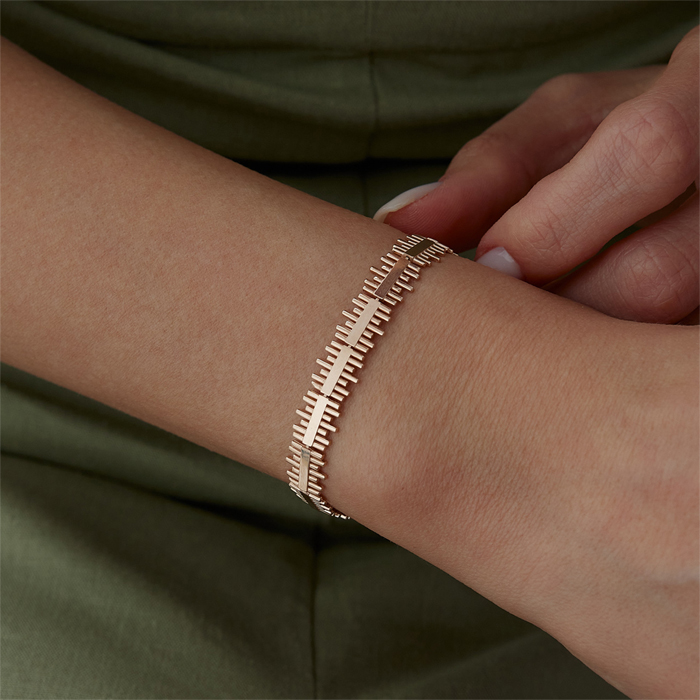 Slim Zig Zag Line Bileklik - Alen