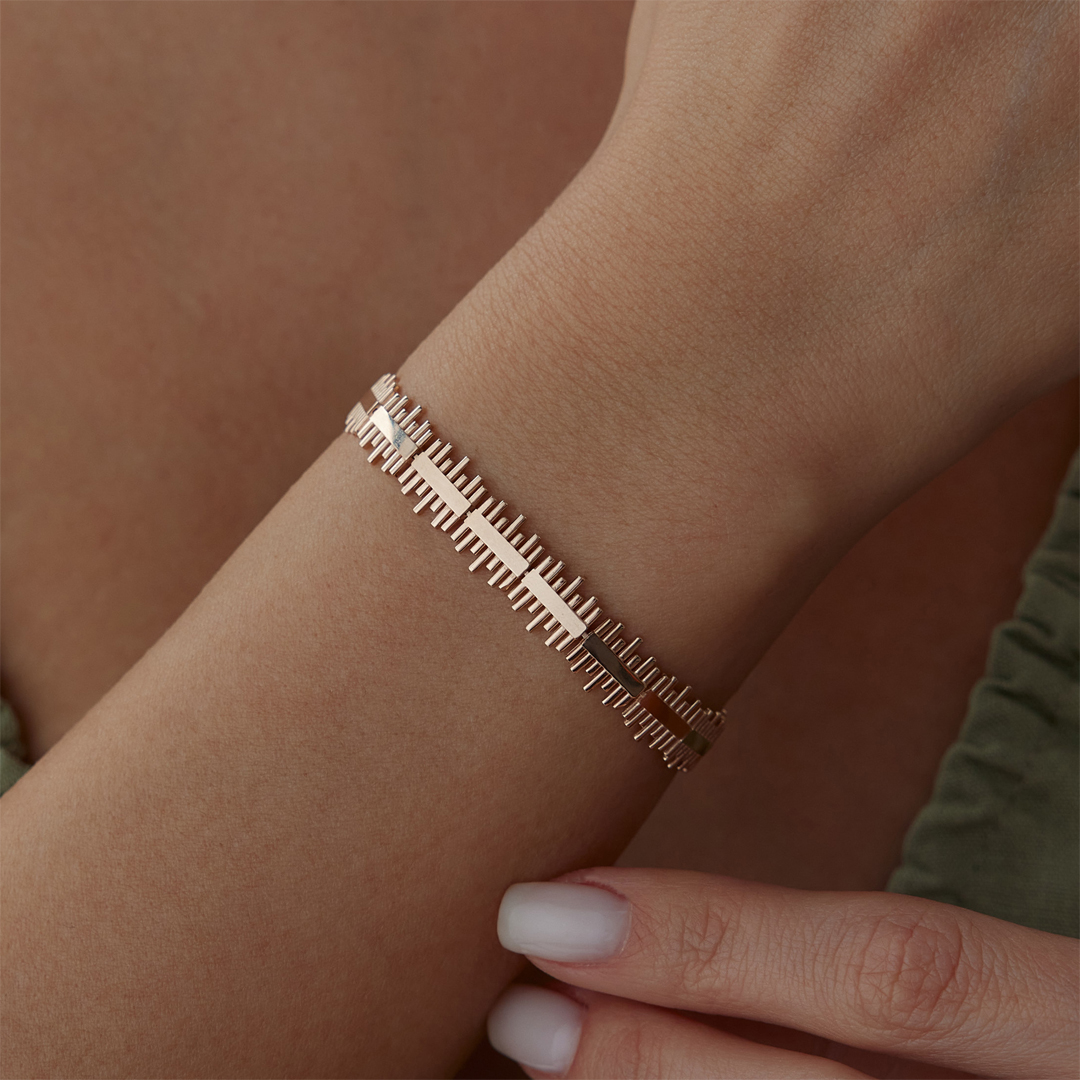 Slim Zig Zag Line Bileklik - 2