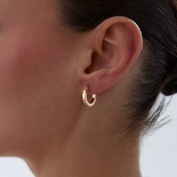 Small 2.50mm Kenarlı Boru Halka Küpe - Tuana