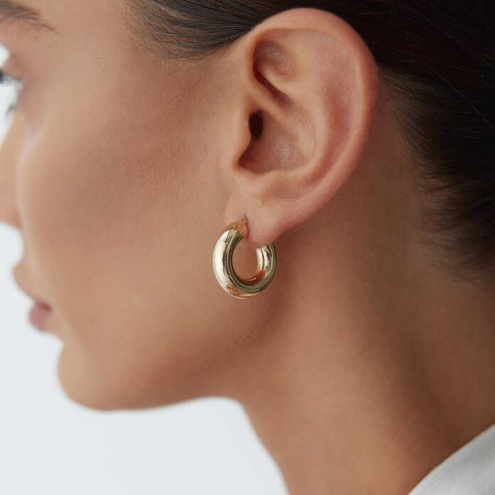 Small 6mm Bombe Halka Küpe - 1