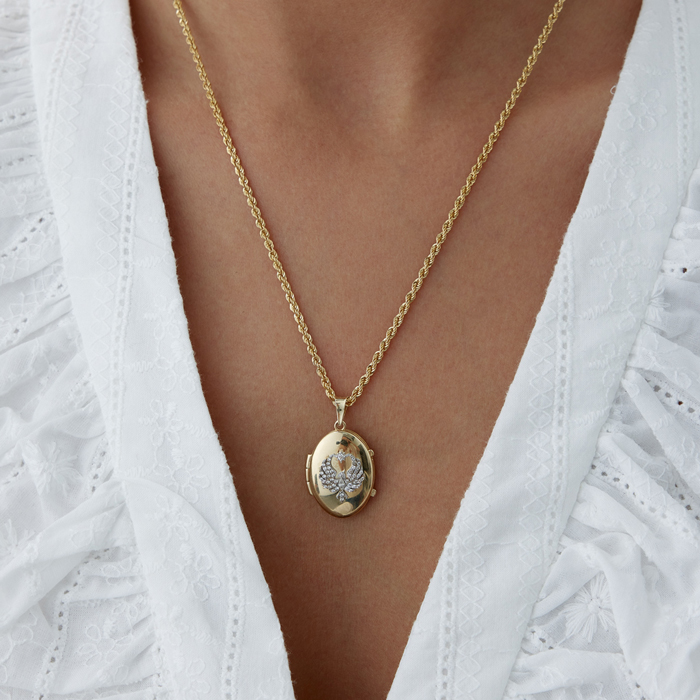 Small Anka Kuşu Kapaklı Kolye - Tuana