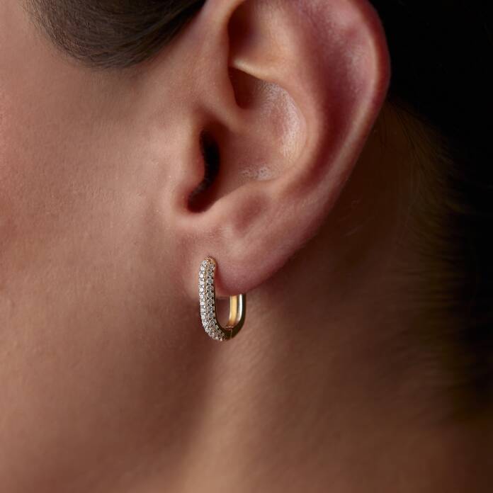 Small Bombe Taşlı Ataç Küpe - 1