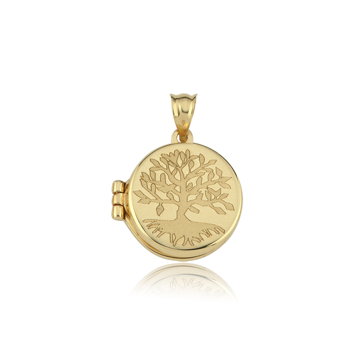 Small Hayat Ağacı Kapaklı Kolye Ucu - Ador