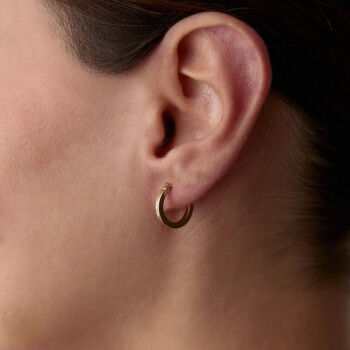 Small Köşeli Halka Küpe - Tuana